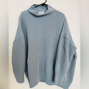 Aerie Blue Knit Lounge Sweater
